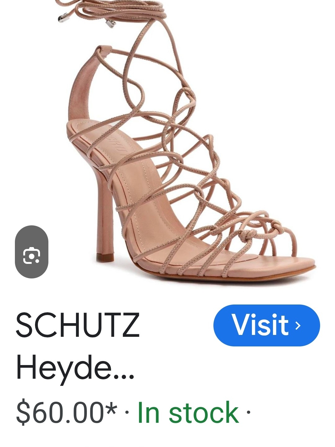 Schutz Lace-Up Strappy High Heel Sandals In Nude